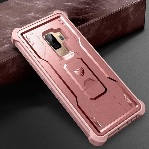 Armored case for Samsung Galaxy S9 Plus, Dexnor Full Body, pink rose gold
