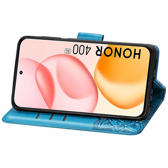 Flip case for Honor 400 5G, Butterfly, blue