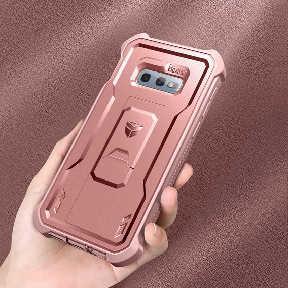 Armored case for Samsung Galaxy S10e, Dexnor Full Body, pink rose gold