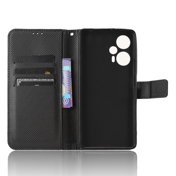 Flip case for Poco F5 5G, Wallet Smart Magnet, black