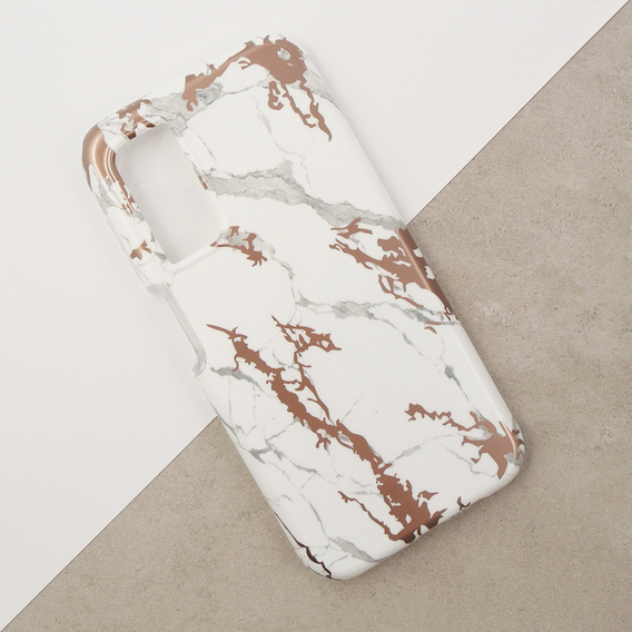 Case for Samsung Galaxy A14 4G/5G, Suritch Full Body Marble, white