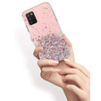 Case for Samsung Galaxy A03s, Glittery, pink