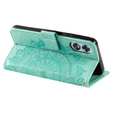 Flip case for Oppo A17, Mandala, green