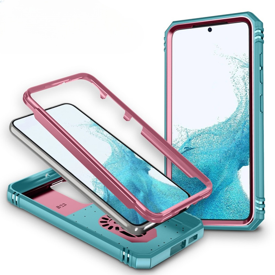 Case for Samsung Galaxy S23 Plus, CamShield Slide, pink / green