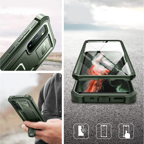 Armored case for Samsung Galaxy S20 FE, Dexnor Full Body, green