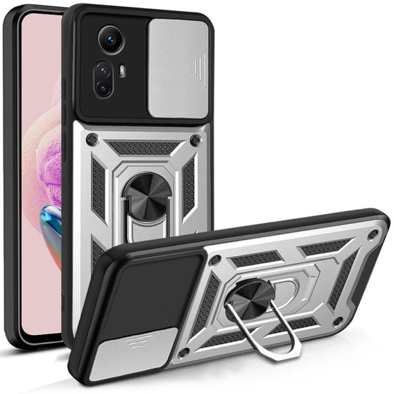 Case for Xiaomi Redmi Note 12S 4G, CamShield Slide, silver