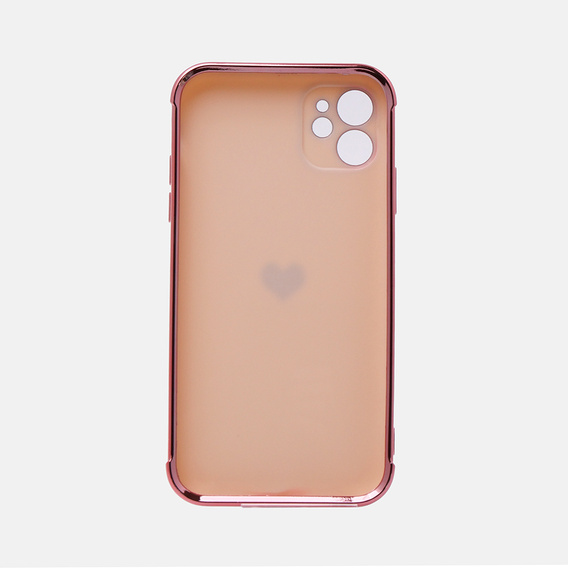 Case for Apple iPhone 11, Electro heart, pink rose gold