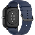 Silicone strap 20mm, Midnight Blue/Black Buckle