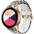 Silicone Strap for Samsung Galaxy Watch Active 20mm, Brown Leopard