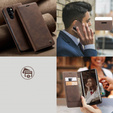 CASEME case for Huawei P30 Pro, Leather Wallet Case, dark brown