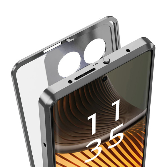 1 x Case for Motorola Edge 50 Ultra, Frame Case, silver