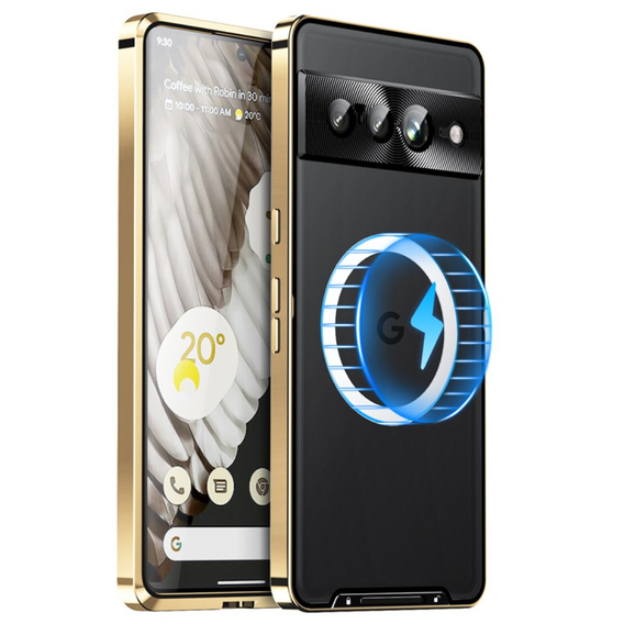 Camera Protection Case for Google Pixel 8 Pro, CamShield MagSafe, transparent / gold