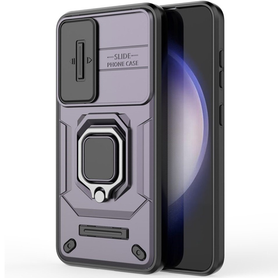 Case for Samsung Galaxy S24, KickStand Camera Lens, purple