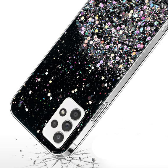 Case for Samsung Galaxy A33 5G, Glittery, black