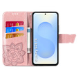 Flip case for Samsung Galaxy S25 FE, Butterfly, pink rose gold