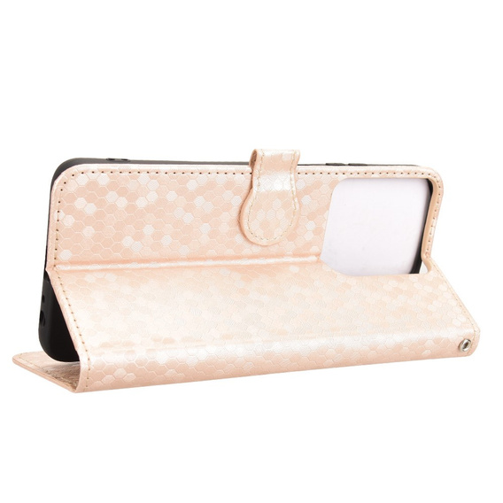 Flip case for Motorola Moto G86 Power 5G, Wallet Rhombus, gold