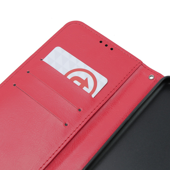 Flip case for Oppo A58 4G, Crazy Horse Wallet, red