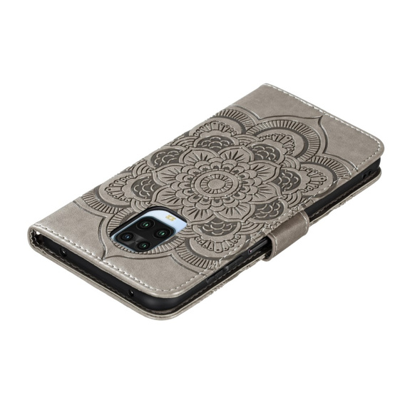 Flip case for Xiaomi Redmi Note 9s/ 9 Pro, Mandala Flower, grey