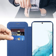 Flip case for Samsung Galaxy S22 5G, RFID Wallet MagSafe CamShield, dark blue