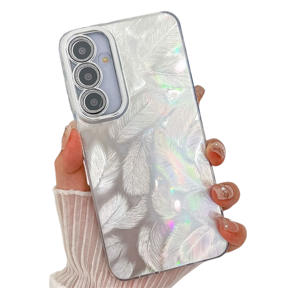 Case for Samsung Galaxy A36 5G / A56 5G, Feather, silver