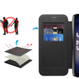 Flip case for Samsung Galaxy S25, RFID Wallet MagSafe CamShield, black