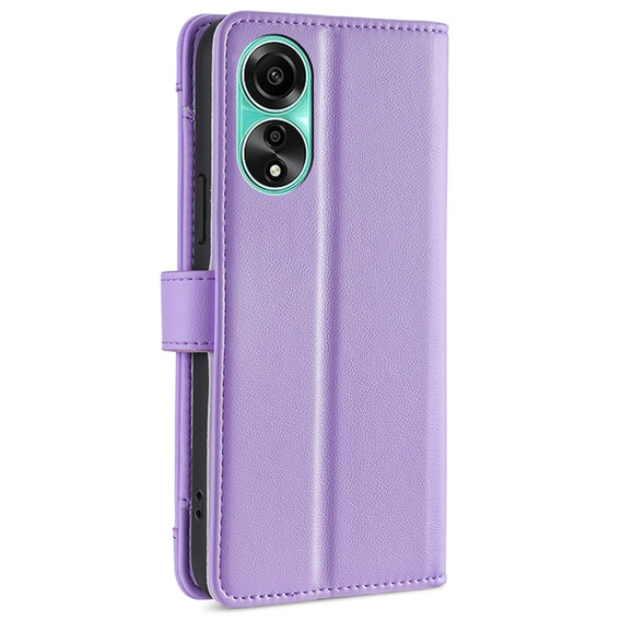 Flip case for Oppo A78 4G, Wallet Zipper Pocket, purple