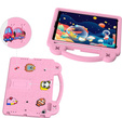Children's case for iPad 10.2" 2021/2020/2019 (9/8/7 gen.) / Air 10.5" 2019 (3 gen.), Cute Patterns, with stand, pink