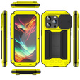 Case for iPhone 15 Pro, R-JUST CamShield Slide, armoured, yellow / black
