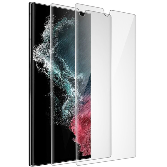2x Ceramic ERBORD Hybrid Glass for Samsung Galaxy S22 Ultra