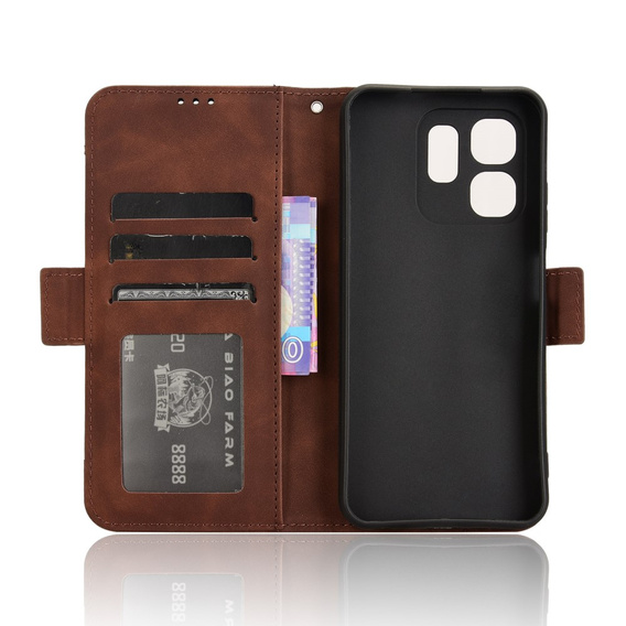 Flip case for Infinix Hot 50i 4G, Card Slot, brown
