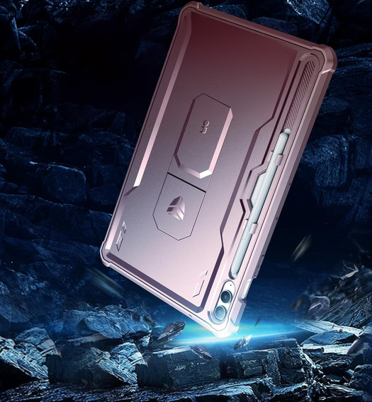 Armored case for Galaxy Tab S9 FE+ Plus 12.4, Dexnor Full Body, pink
