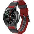 Canvas+Leather strap 20mm - Red
