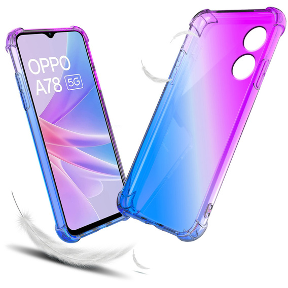 Case for Oppo A78 5G, Gradient Dropproof, Purple / blue