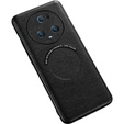 Case for Honor Magic 5 Pro, Leather Hybrid MagSafe, black