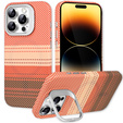 Case for iPhone 14 Pro, Frame Kickstand, for MagSafe, Sunset Orange
