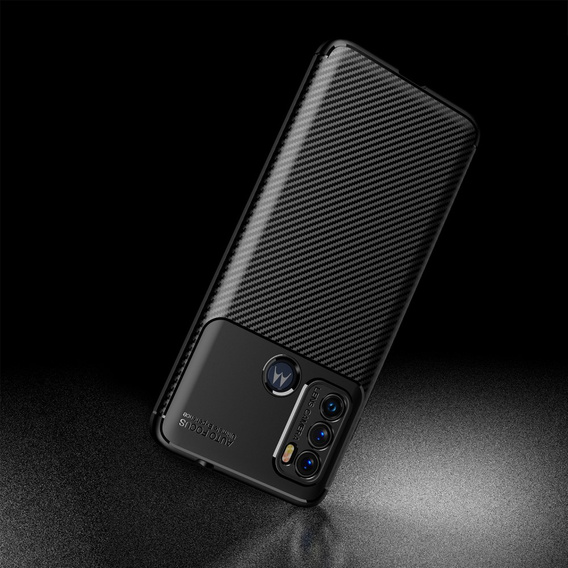 Case for Motorola Moto G60, Carbon Gel, black