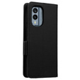 Flip case for Nokia X30 5G, Wallet Litchi Magnet Case, black