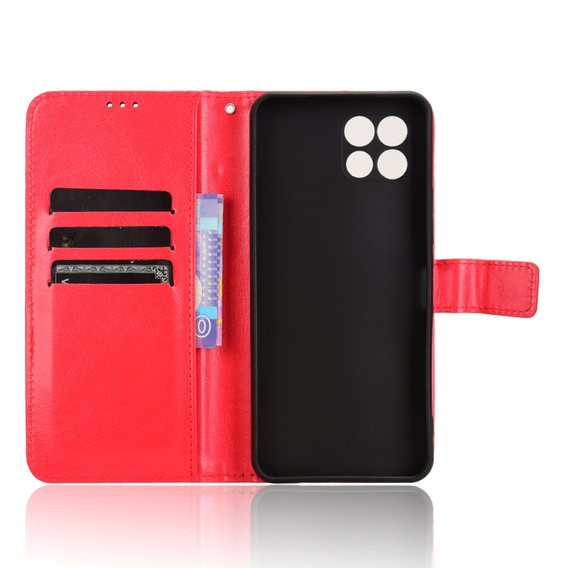 Flip case for T Phone 2 5G, Crazy Horse Wallet, red