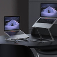 Aluminum laptop stand, ERBORD ProDesk Stand, gray