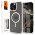 Spigen MagSafe Case for iPhone 16 Pro Max, Ultra Hybrid, transparent / titanium + 9H Tempered Glass