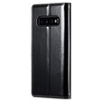 CASEME flip case for Samsung Galaxy S10+ Plus, Waxy Textublack, black