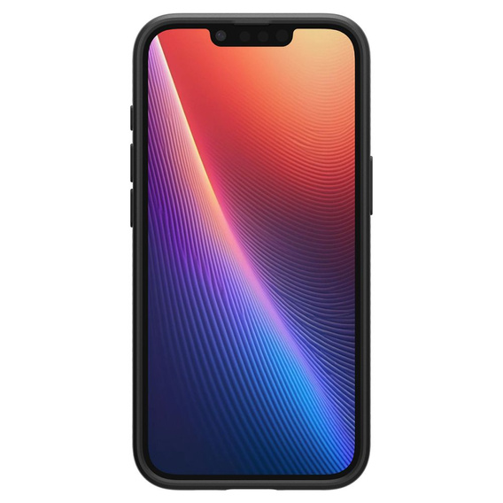 Spigen case for iPhone 16E, Liquid Air, black + 9H Tempered Glass