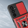 Armoured case for Samsung Galaxy A17 5G, with camera protection, with stand, red