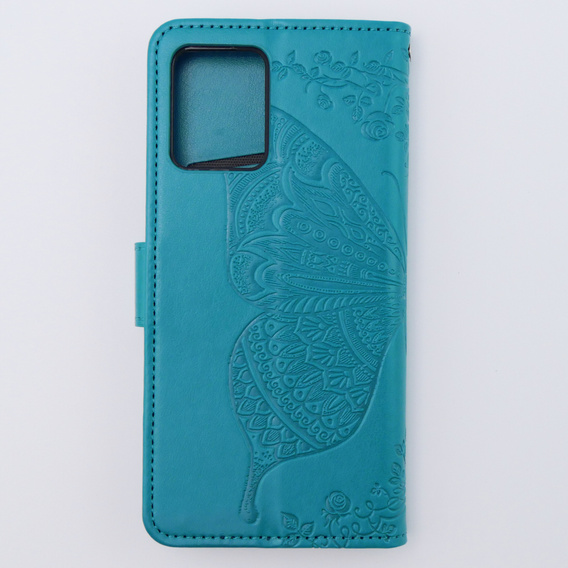 Flip case for Motorola Moto G54 5G, Butterfly, blue