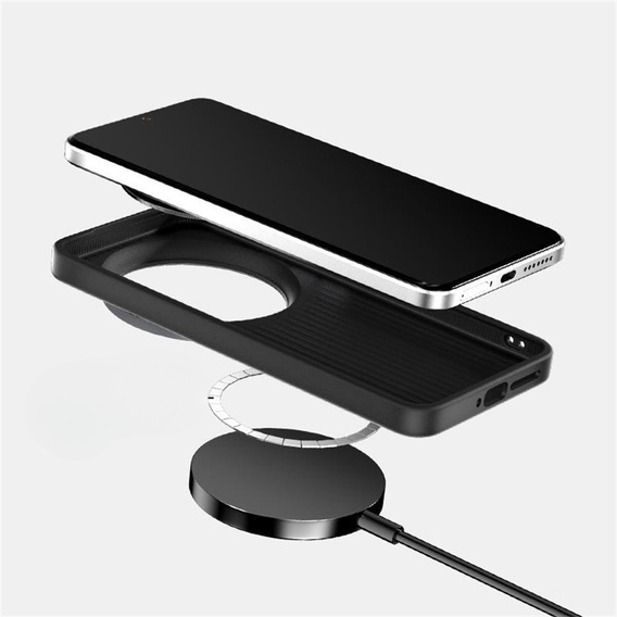 ABEEL Case for Xiaomi 15 Ultra, Carbon Fiber, for MagSafe, black