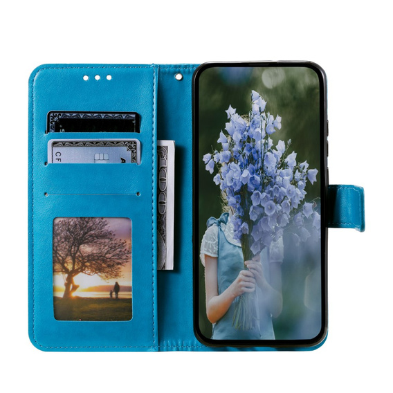 Flip case for Samsung Galaxy A34 5G, Mandala, blue
