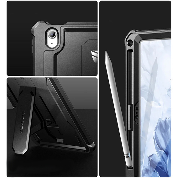 Armored case for iPad 10.9 2022 10 Gen, Dexnor Full Body, black