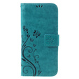 Flip case for Samsung Galaxy S7 Edge, Butterfly, blue