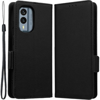 Flip case for Nokia X30 5G, Wallet Litchi Magnet Case, black