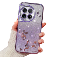Case for OnePlus 12 5G, Glitter Flower, purple